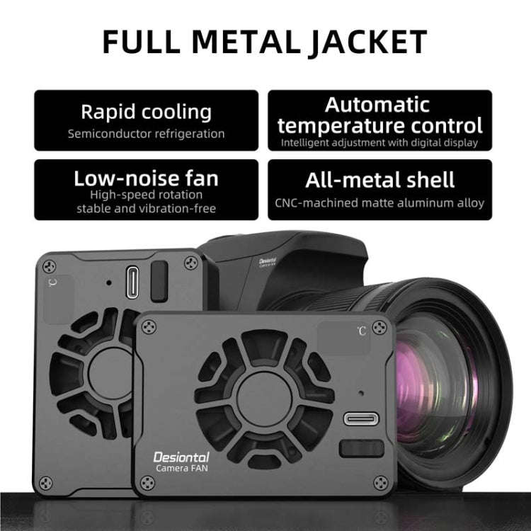 For Canon / Sony / FUJIFILM Desiontal F01 Portable Metal Case Semiconductor Camera Cooler SLR Coo...