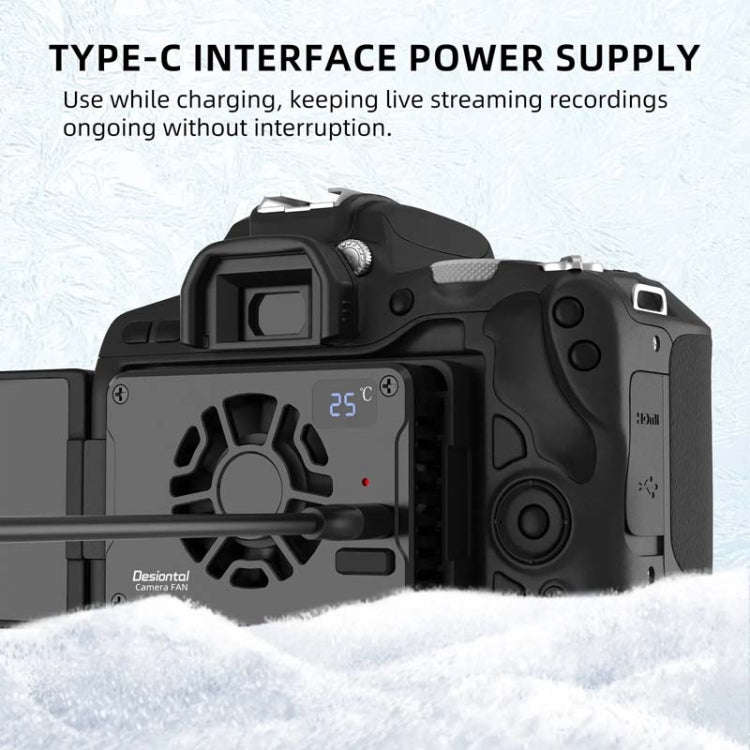 For Canon / Sony / FUJIFILM Desiontal F01 Portable Metal Case Semiconductor Camera Cooler SLR Coo...