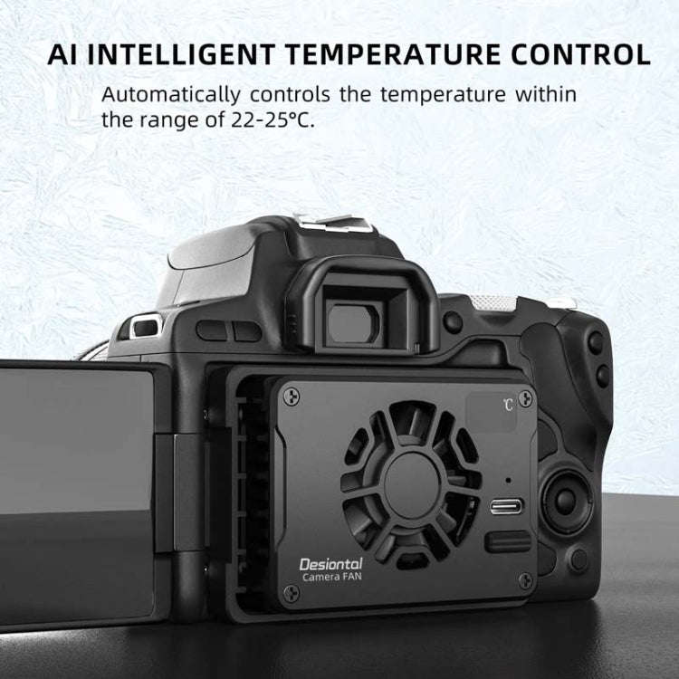 For Canon / Sony / FUJIFILM Desiontal F01 Portable Metal Case Semiconductor Camera Cooler SLR Coo...