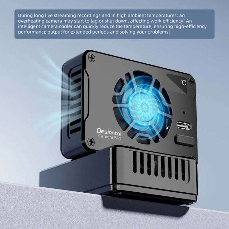 For Canon / Sony / FUJIFILM Desiontal F01 Portable Metal Case Semiconductor Camera Cooler SLR Coo...