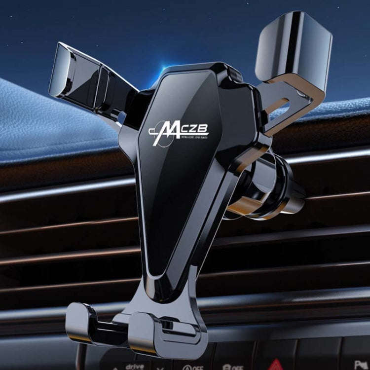 Car Snap-On Air Vent Gravity Cell Phone Navigation Mirror Holder(Black)