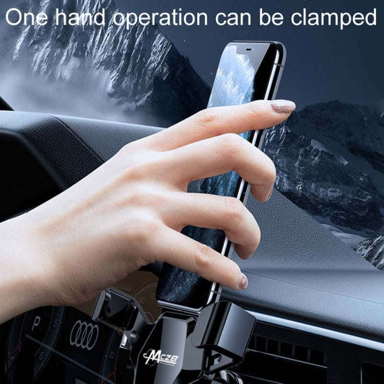 Car Snap-On Air Vent Gravity Cell Phone Navigation Mirror Holder(Black)