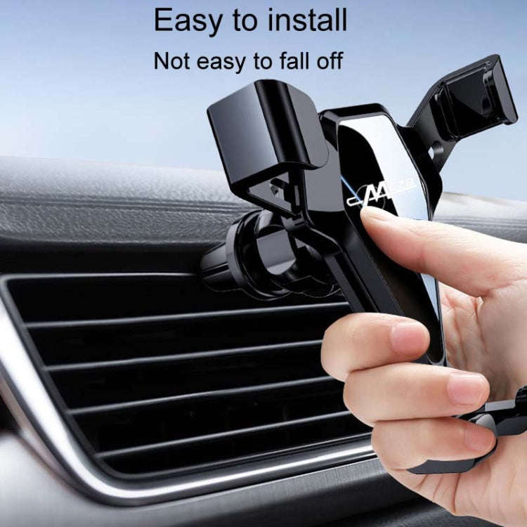 Car Snap-On Air Vent Gravity Cell Phone Navigation Mirror Holder(Black)
