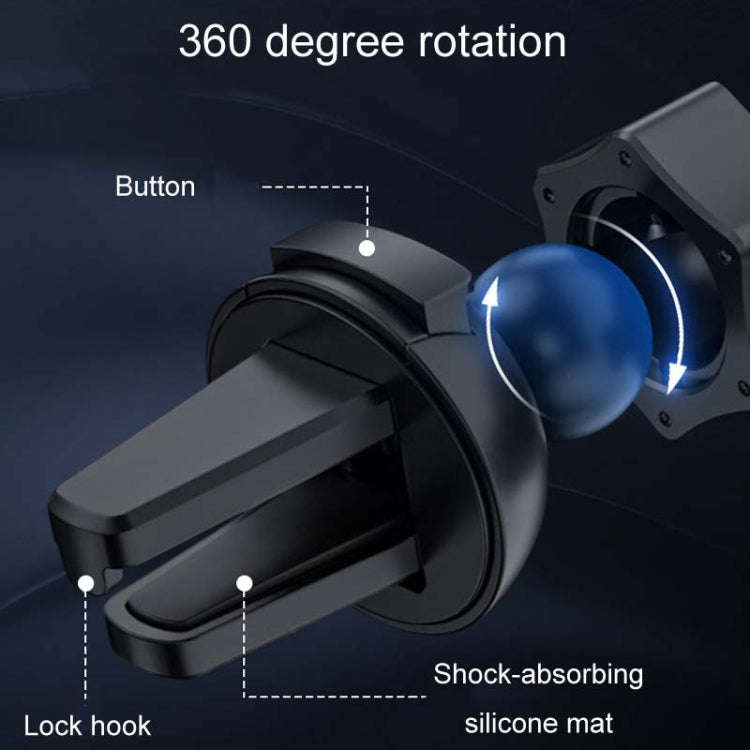 Car Air Vent Multifunctional Universal Cell Phone Navigation Holder(Black)