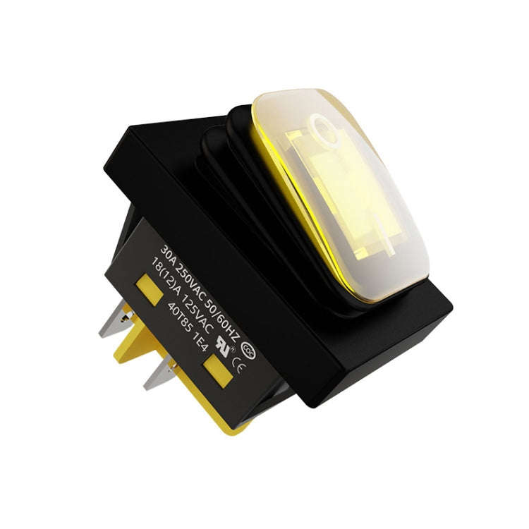 FILN 220V 30A Split Dustproof Boat-type Switch With Light, Specifications: Waterproof 4 Pin 2 Gea...