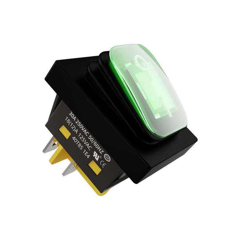 FILN 220V 30A Split Dustproof Boat-type Switch With Light, Specifications: Waterproof 4 Pin 2 Gea...