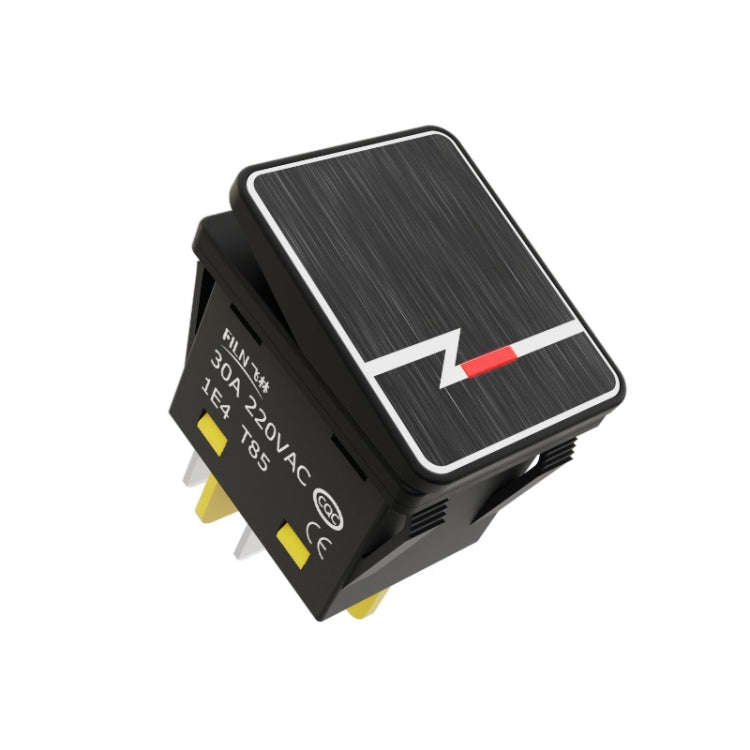 FILN 220V 30A Split Dustproof Boat-type Switch With Light, Specifications: Aluminum 4 Pin 2 Gear ...