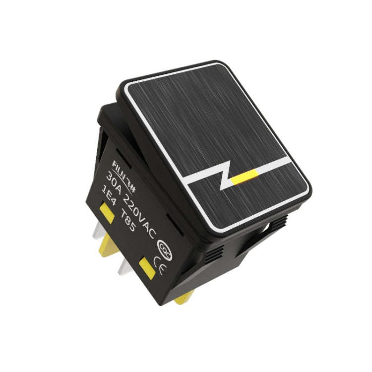 FILN 220V 30A Split Dustproof Boat-type Switch With Light, Specifications: Aluminum 4 Pin 2 Gear ...