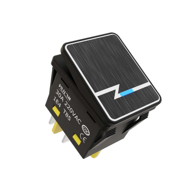 FILN 220V 30A Split Dustproof Boat-type Switch With Light, Specifications: Aluminum 4 Pin 2 Gear ...
