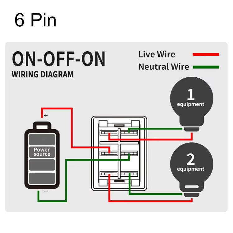 FILN 220V 30A Split Dustproof Boat-type Switch With Light, Specifications: Aluminum 4 Pin 2 Gear ...
