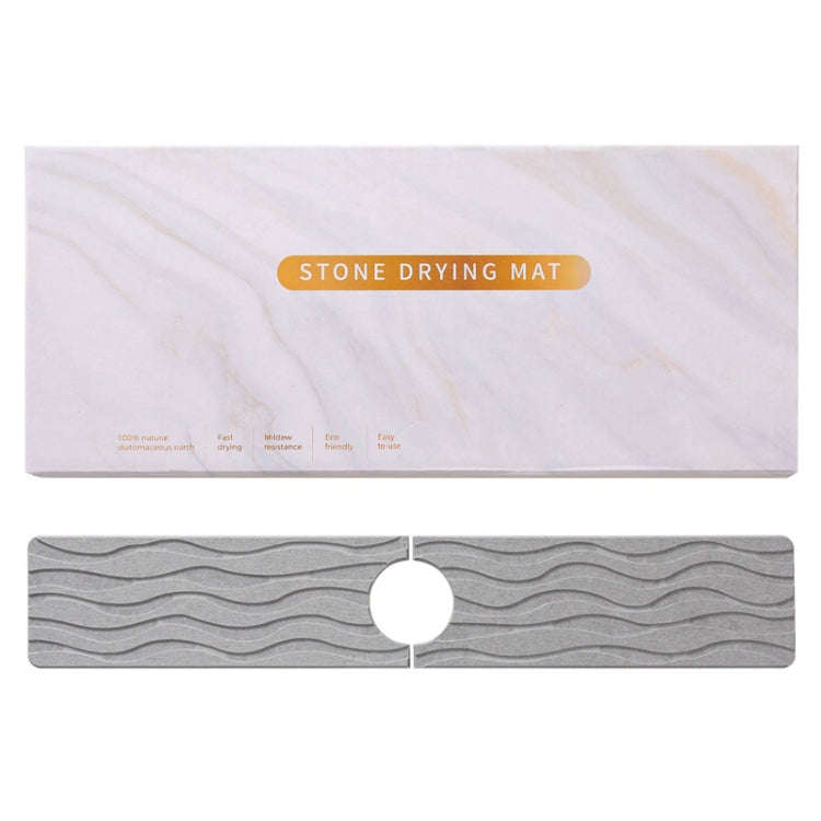 Diatomite Kitchen Water-Absorbent Drying Mat Bathroom Vanity Faucet Countertop Drainage Mat, Size...