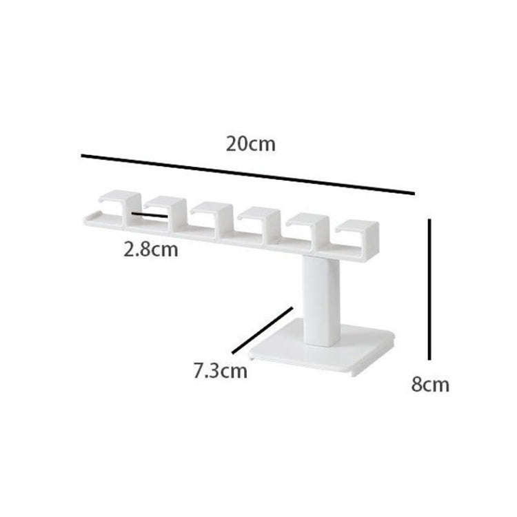 Punch-free Partition L-shaped Headband and Hair Accessories Storage Rack Hat Storage Shelf(White)