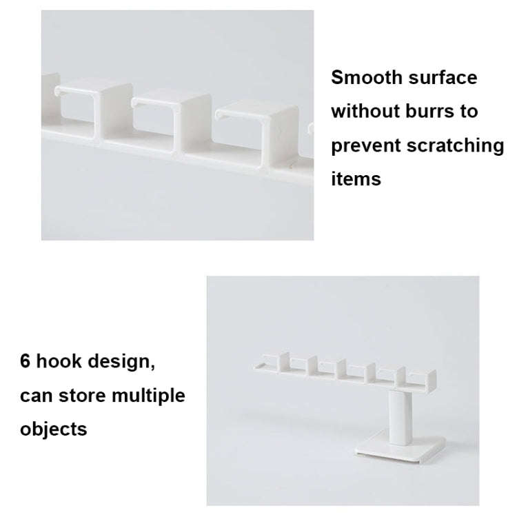 Punch-free Partition L-shaped Headband and Hair Accessories Storage Rack Hat Storage Shelf(White)