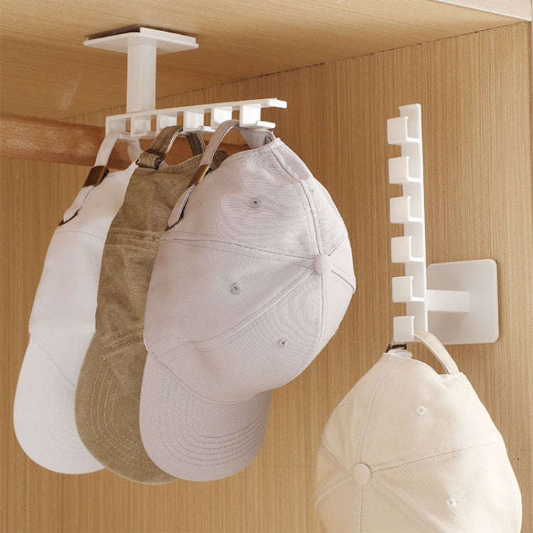 Punch-free Partition L-shaped Headband and Hair Accessories Storage Rack Hat Storage Shelf(White)