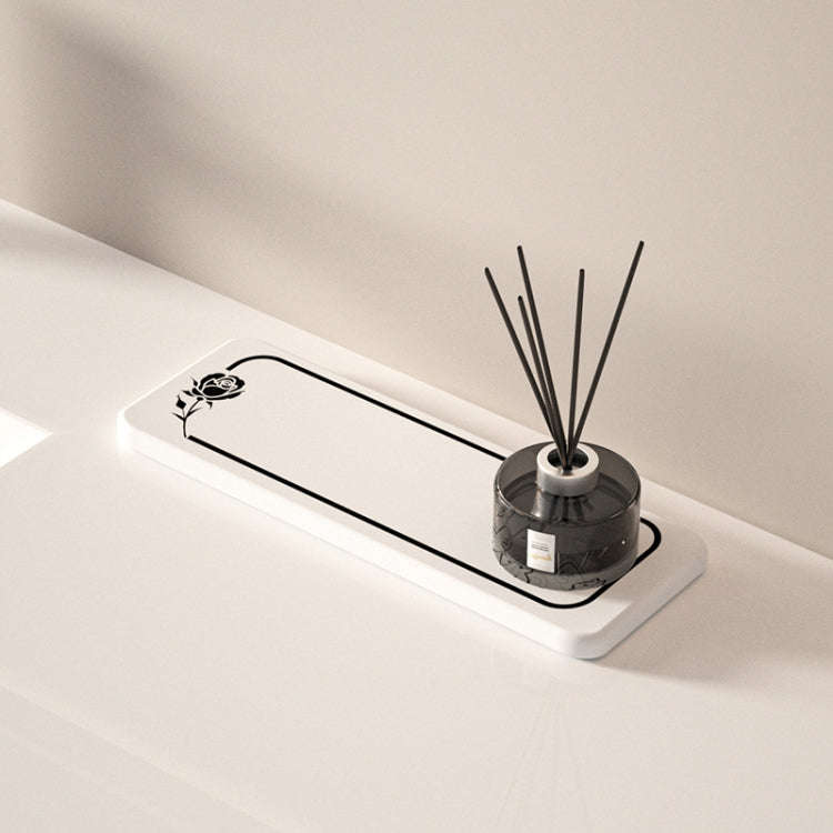 Diatomite Countertop Drying Mat Water Absorbent Coaster Bathroom Vanity Soap Tray Sink Drainage M...