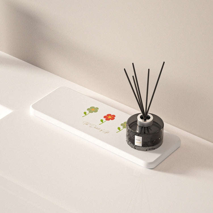 Diatomite Countertop Drying Mat Water Absorbent Coaster Bathroom Vanity Soap Tray Sink Drainage M...