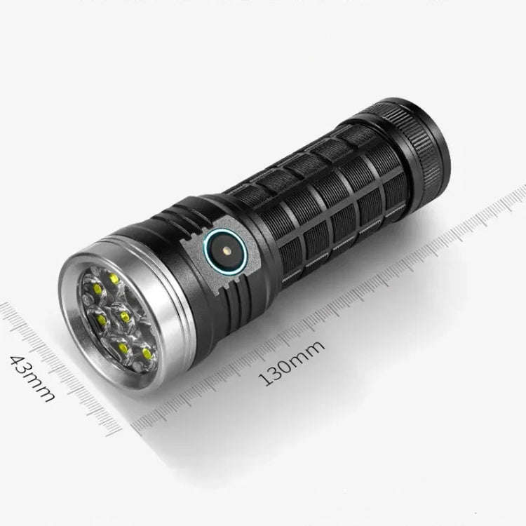 E-SMARTER W5185 Aluminium Ring 8 Holes Straight Flashlight Outdoor Camping Flashlight