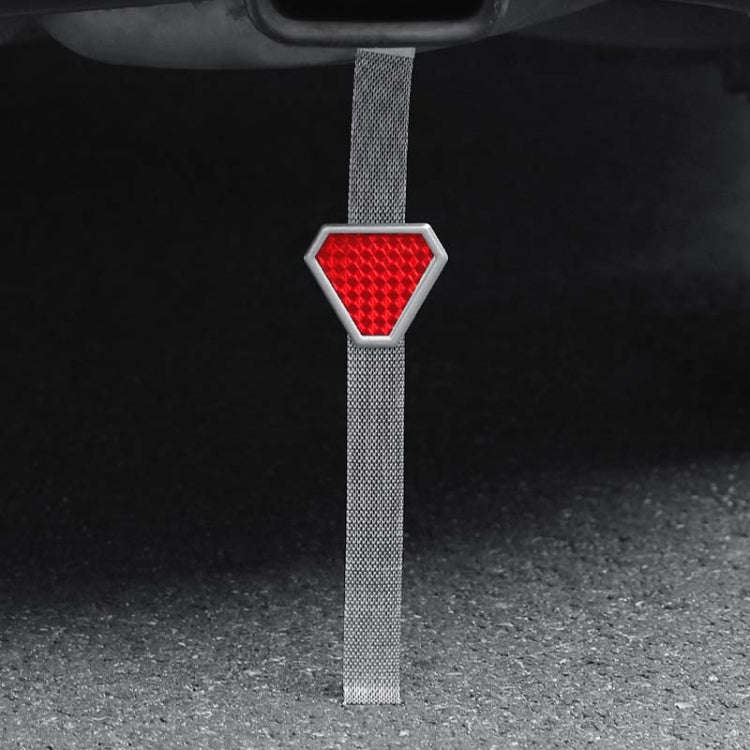 Car Triangle Night Reflective Static Eliminator Metal Grounding Strip(Red)