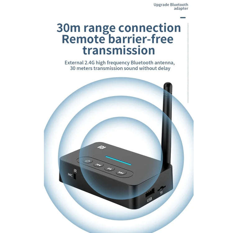 D9 2-in-1 Old-fashioned Audio Car Bluetooth Receiver Transmitter NFC Music Bluetooth Adapter