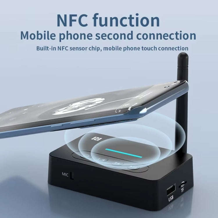 D9 2-in-1 Old-fashioned Audio Car Bluetooth Receiver Transmitter NFC Music Bluetooth Adapter