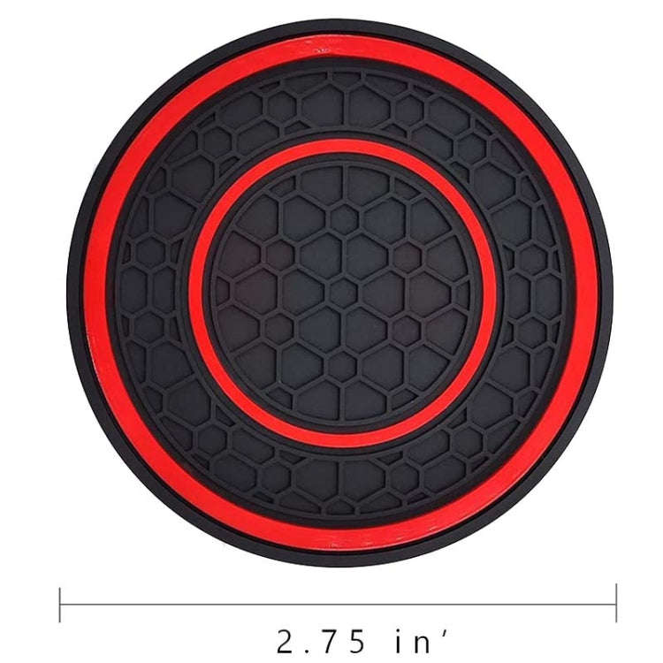 2pcs / Set Universal Car Center Control Anti-Slip Dustproof Coasters(Black Line)