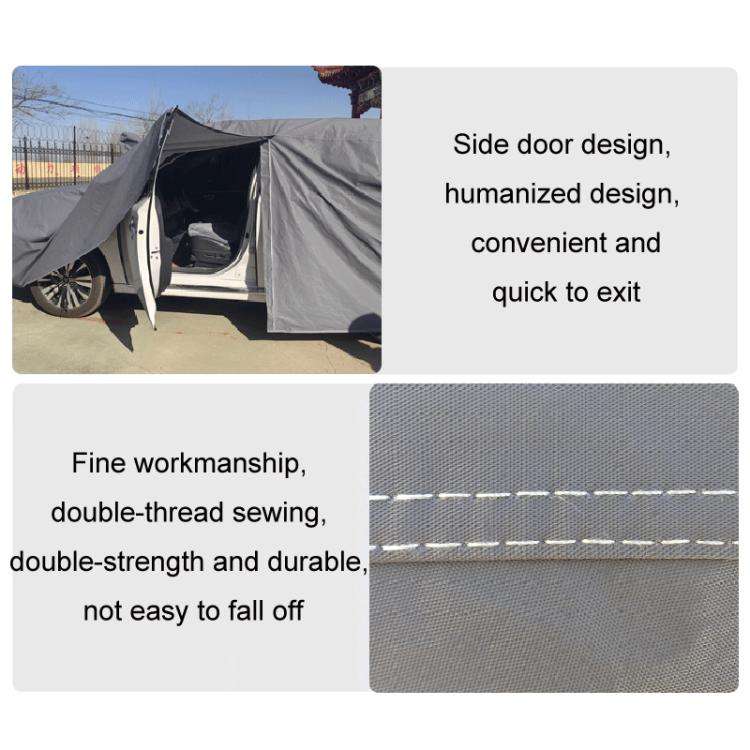 SUV Car EVA Plus Velvet Thickened Heat Insulation Sunshade With Shark Fin, Size: L 4.85x1.95x1.63