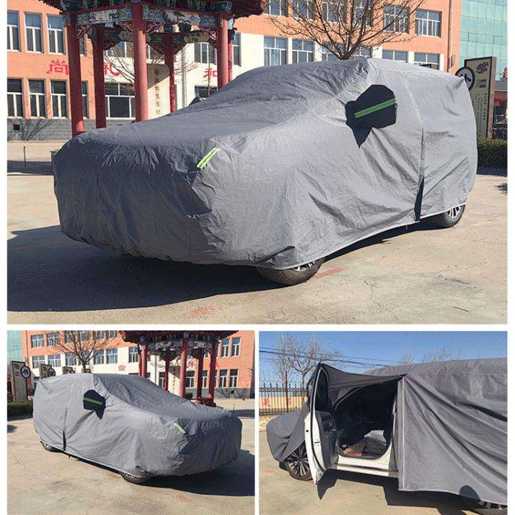 SUV Car EVA Plus Velvet Thickened Heat Insulation Sunshade With Shark Fin, Size: L 4.85x1.95x1.63