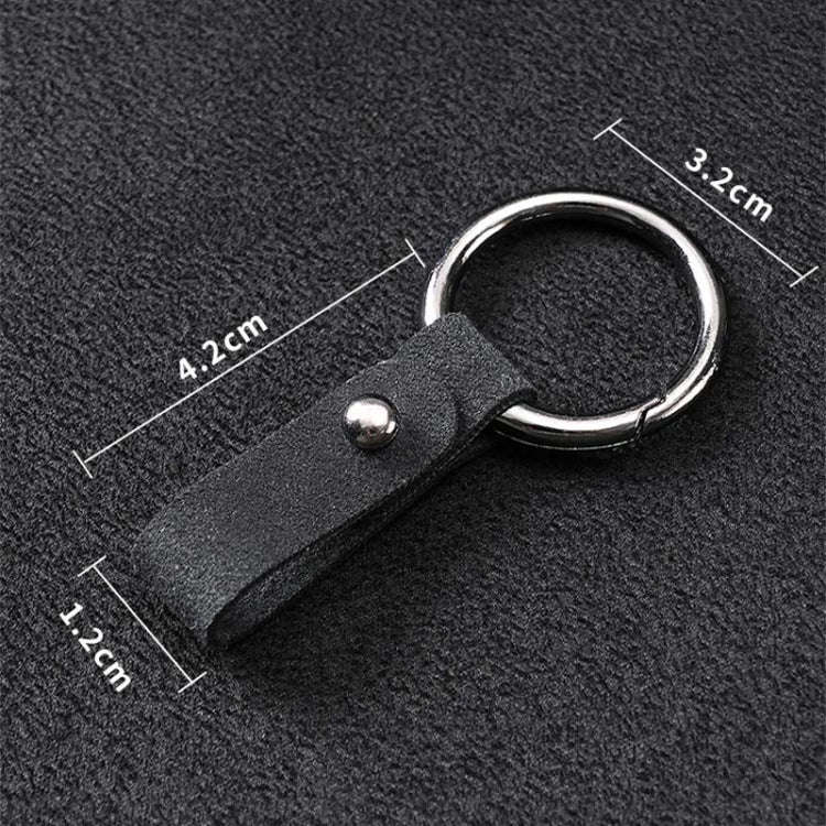2pcs Simple Universal Car Keychain Metal Spring Ring DIY Pendant Decorations(Black)