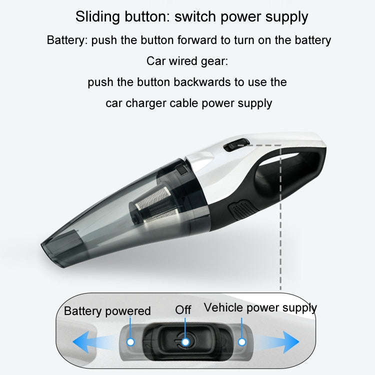 Car Handheld Portable Vacuum Cleaner With Strong Suction, Specifications: Wired + Charging 7.4V