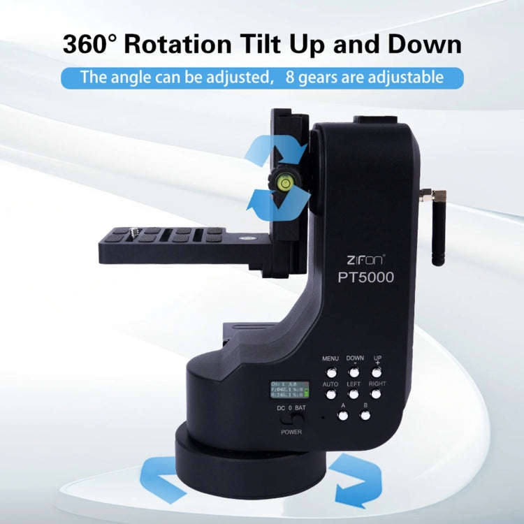 Zifon PT-5000 360 Panoramic Mirror Rotating Dual Axis Camera Remote Control Motorised Gimbal, EU ...