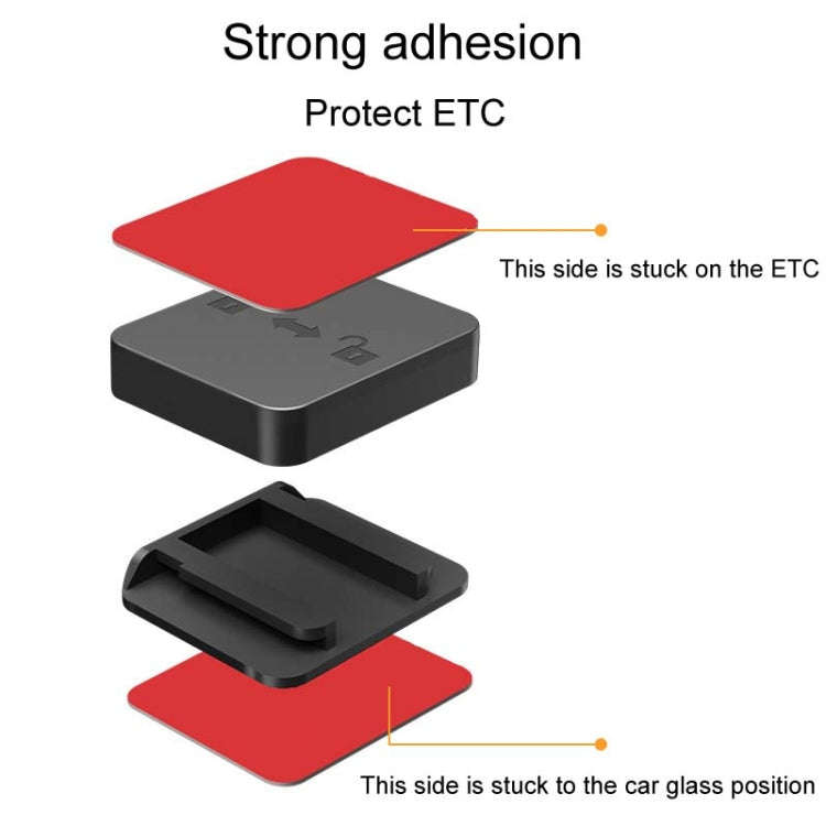 Car Universal ETC Device Removable Slide Bracket(Transparent)