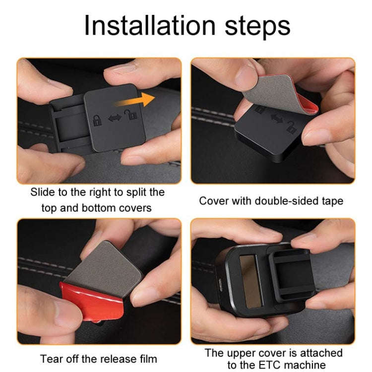 Car Universal ETC Device Removable Slide Bracket(Transparent)