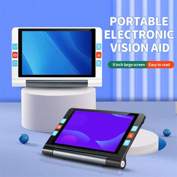 8inch Auto Focus Near And Far HD Electronic Vision Aid Magnifier(White)
