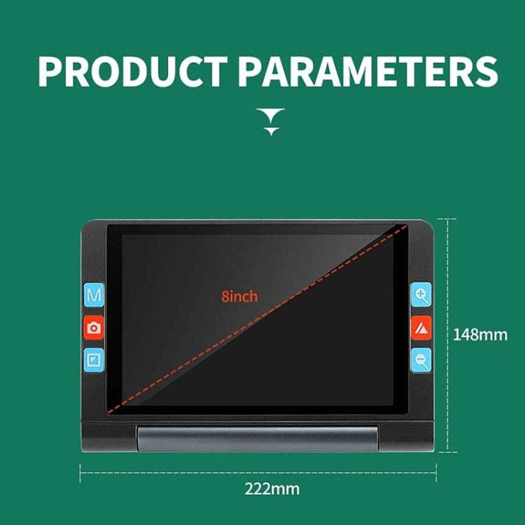 8inch Auto Focus Near And Far HD Electronic Vision Aid Magnifier(White)