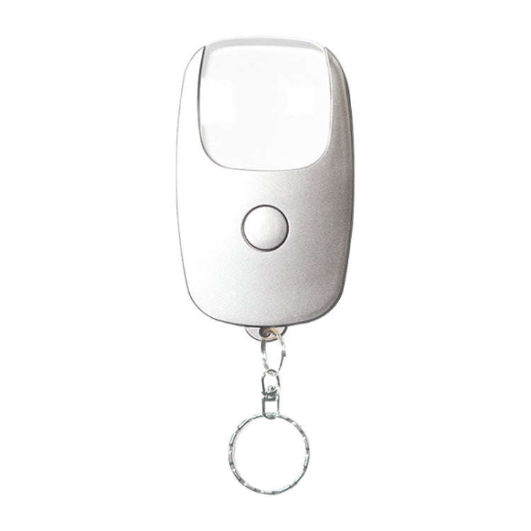 5x Magnifying Glass with Light & Keychain Rechargeable Magnifier for Elderly Reading(Silver)