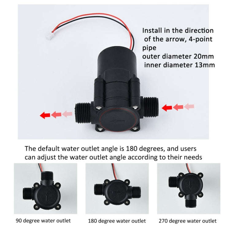 Pipeline Water Flow Generator DC Output for Smart Faucets, Gas Water Heaters