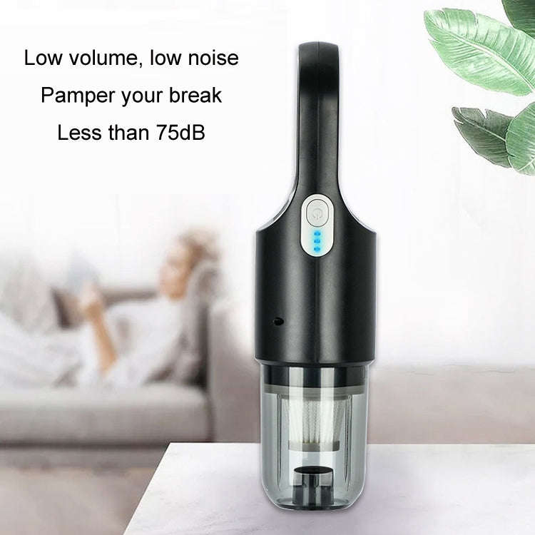 Wireless Car-mounted High-power Suction Handheld Vacuum Cleaner, Color: Black Two-speed Adjustmen...