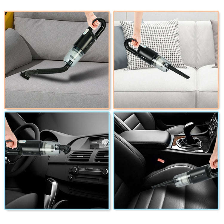 Wireless Car-mounted High-power Suction Handheld Vacuum Cleaner, Color: Black Two-speed Adjustmen...