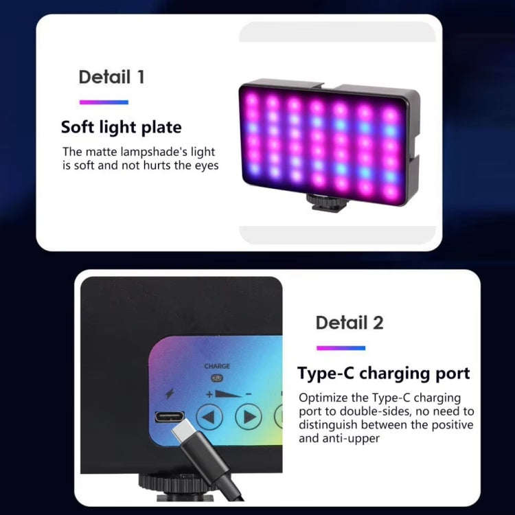 WL-R2 Photography Fill Light Portable Full Color RGB Hit Light LED Video Pocket Light