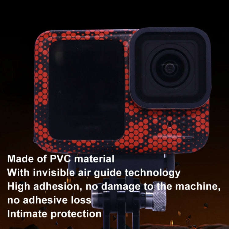 For GOPro HERO13 Black Camera Stickers Body Protective Film, Style: 11 Circuit Red