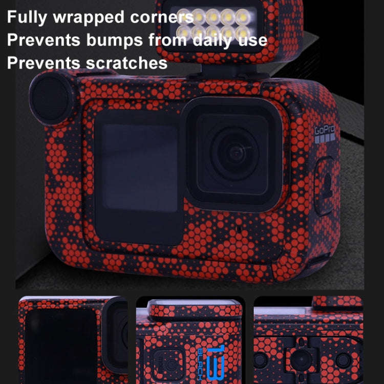 For GOPro HERO13 Black Camera Stickers Body Protective Film, Style: 11 Circuit Red