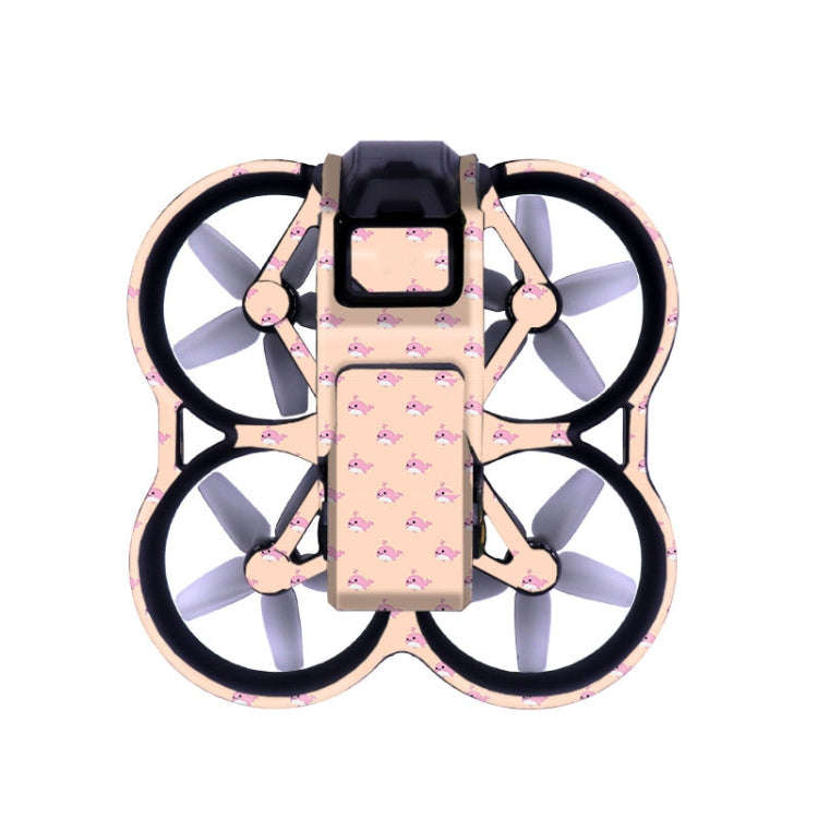 For DJI Avata Single Fuselage Sticker No Adhesive Personalised Stickers(A-07 Baby Whale)