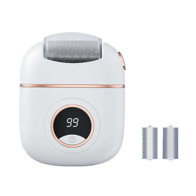 Electric Foot Grinder for Removing Dead Skin and Calluses with 2 Alloy Grinding Heads and LED Lig...