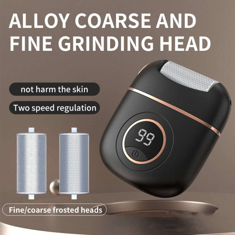Electric Foot Grinder for Removing Dead Skin and Calluses with 2 Alloy Grinding Heads and LED Lig...