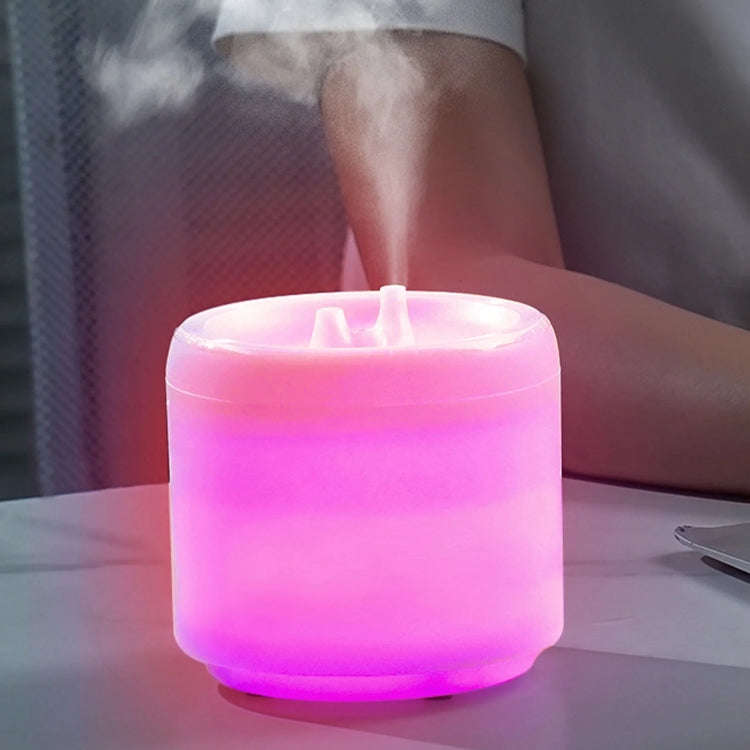 300ml Colorful Flame Aromatherapy Machine USB Power Household Silent Humidifier Aroma Diffuser(Wh...