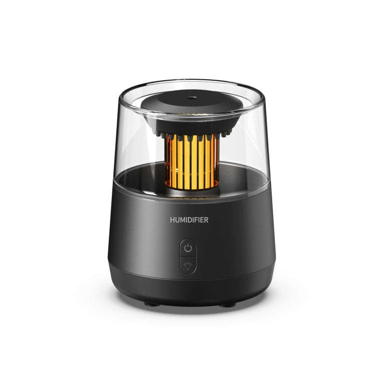 Raindrop Candlelight Aromatherapy Diffuser Air Humidifier with Colorful Lights EU Plug Black