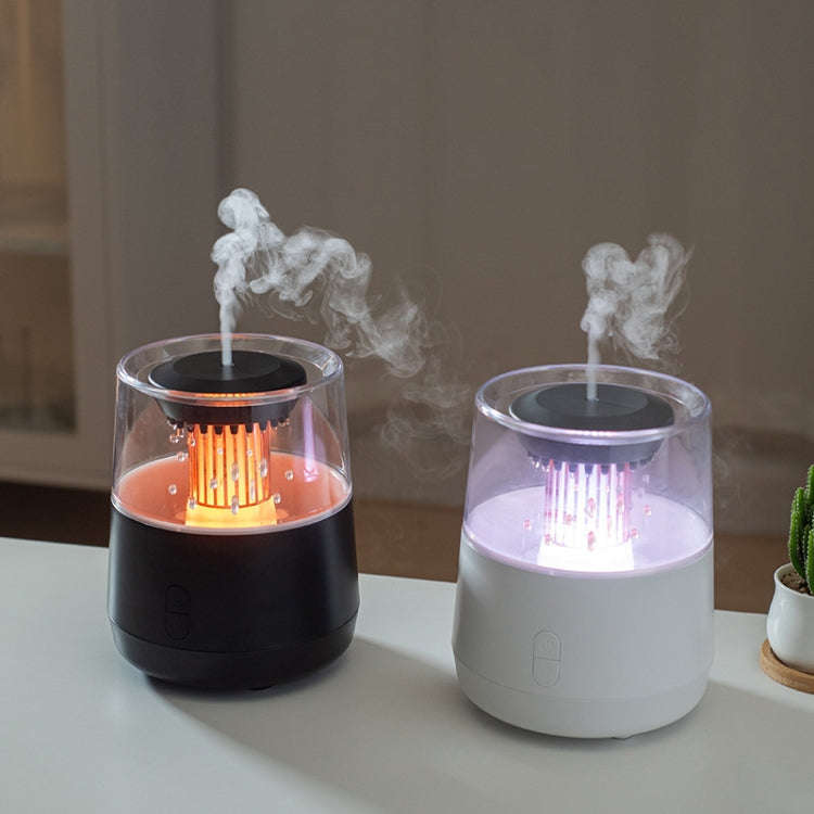 Raindrop Candlelight Aromatherapy Diffuser Air Humidifier with Colorful Lights EU Plug White