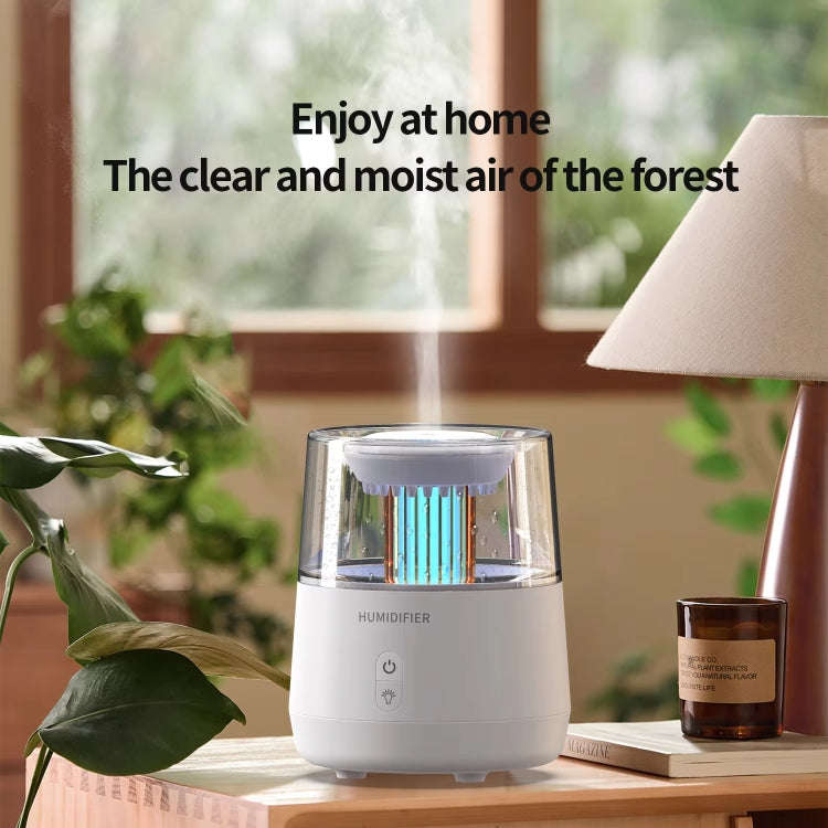Raindrop Candlelight Aromatherapy Diffuser Air Humidifier with Colorful Lights EU Plug White