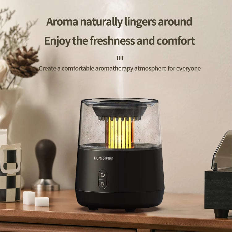 Raindrop Candlelight Aromatherapy Diffuser Air Humidifier with Colorful Lights EU Plug White