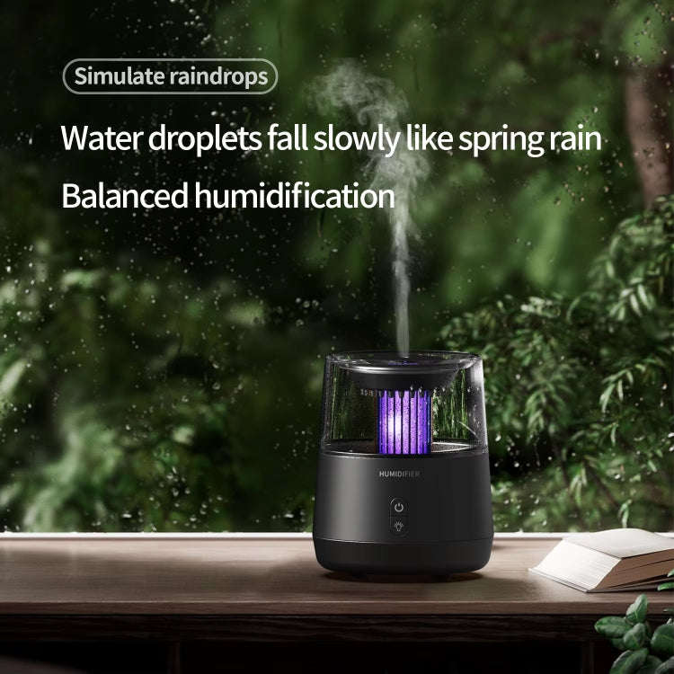 Raindrop Candlelight Aromatherapy Diffuser Air Humidifier with Colorful Lights EU Plug White